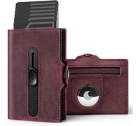 Kartenetui Airtag RFID Schutz Herren Portemonnaie Slim Wallet Münzfach