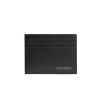 Kartenetui CALVIN KLEIN "CK SMOOTH CARDHOLDER", Damen, schwarz, Lederimitat, Polyester, unifarben, Basic, Kleinlederwaren, Unisex Geldbörse, Kreditkartenetui mit Logo-Schriftzug (91328323-0) schwarz