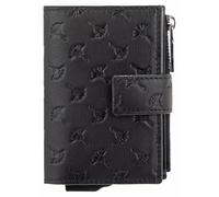 Kartenetui JOOP "leggero stampa c-four e-cage sv8", Damen, schwarz, Rindsleder, Kleinlederwaren, Hochformat, aus Rindsleder, mit sechs Kartenfächern, mit Scheinfach (38121208-0) schwarz