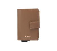 Kartenetui JOOP "sofisticato 1.0 c-four e-cage sv8", Damen, braun (coffee lique), Leder, unifarben, Basic, Kleinlederwaren, Damen Geldbörse, Portemonnaie mit Logoschriftzug (68024111-0) coffee lique