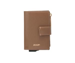 Kartenetui JOOP "sofisticato 1.0 c-four e-cage sv8", Damen, braun (coffee lique), Leder, unifarben, Basic, Kleinlederwaren, Damen Geldbörse, Portemonnaie mit Logoschriftzug (68024111-0) coffee lique