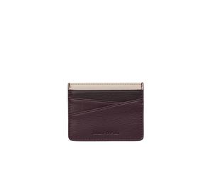 Kartenetui MARC O'POLO "aus edlem Rindleder", Damen, braun (schwarz cherry), Leder, unifarben, Kleinlederwaren (96697350-0) schwarz cherry