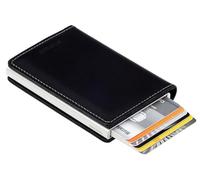 Secrid Slimwallet Briefttasche Schwarz Aluminium, Leder