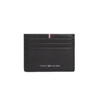 Kartenetui TOMMY HILFIGER "TH CORP CC HOLDER", Damen, schwarz, Leder, Kleinlederwaren, Unisex Geldbeutel, Portemonnaie mit Logoschriftzug (48633401-0) schwarz