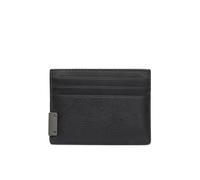 Kartenetui TOMMY HILFIGER "TH HARDWARE CC HOLDER", Damen, schwarz, Leder, Basic, Kleinlederwaren, Unisex, Mini Geldbeutel, Men Portemonnaie mit seitlichem Label (98916906-0) schwarz