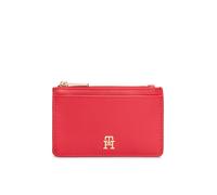 Kartenetui TOMMY HILFIGER "TH ICON LONG CC HOLDER", Damen, rot, Lederimitat, Basic, Kleinlederwaren, Geldbeutel, Portemonnaie mit goldfarbenem TH-Schmuckelement (59419815-0) rot