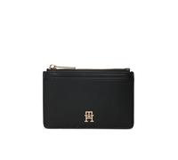 Kartenetui TOMMY HILFIGER "TH ICON LONG CC HOLDER", Damen, schwarz, Lederimitat, Basic, Kleinlederwaren, Unisex Minigeldbeutel, Portemonnaie mit Logoschriftzug (33502225-0) schwarz