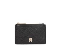Kartenetui TOMMY HILFIGER "TH ICON LONG CC HOLDER MONO", Damen, schwarz, Lederimitat, Basic, Kleinlederwaren, Unisex Minigeldbeutel, Portemonnaie mit TH-Schmucklogo (78420132-0) schwarz