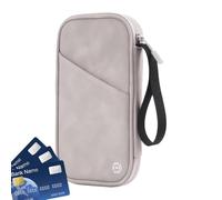 -Kartenhalter - Kartenhalter, Geldbörse, multifunktional, für Damen, Kartenhalter, Kreditkartenetuis mit Griff für Rechnungen, Bankkarten, Bargeld, hellgrau, Refer to Description, Unisex