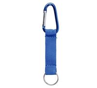 Karteo® Schlüsselband | Kurzband Karabiner und Schlüsselring | Schlüsselanhänger blau mit Metallkarabiner | Lanyard mit Karabinerhaken | für Schlüssel Ausweise