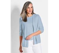 Kaschmir-Longstrickjacke blau 46
