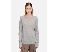 Strickpullover BETTY BARCLAY "Betty Barclay Damen Kaschmir-Pullover mit Rundhalsausschnitt", Damen, Gr. 38, grau (light silber melange), Strick, Obermaterial: 100% Kaschmir., Basic, gerade lang, Rundh