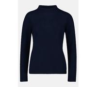 Strickpullover BETTY BARCLAY "Betty Barclay Damen Kaschmir-Pullover mit Stehkragen", Damen, Gr. 46, blau (dunkelblau), Strick, Obermaterial: 100% Kaschmir., Basic, gerade lang, Pullover (28124161-46)