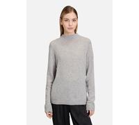 Strickpullover BETTY BARCLAY "Betty Barclay Damen Kaschmir-Pullover mit Stehkragen", Damen, Gr. 38, grau (light silber melange), Strick, Obermaterial: 100% Kaschmir., Basic, gerade lang, Pullover (317