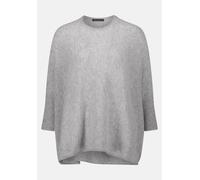 Kaschmir-Pullover mit überschnittenen Ärmeln Light Silver Melange Damen