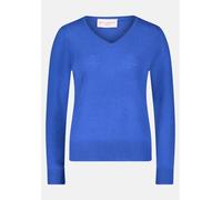 Strickpullover BETTY BARCLAY "Betty Barclay Damen Kaschmir-Pullover mit V-Ausschnitt", Damen, Gr. 40, blau (adria), Strick, Obermaterial: 100% Kaschmir., Basic, gerade normal, V-Ausschnitt, Langarm, P