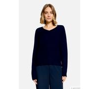 Kaschmir-Pullover mit V-Ausschnitt dunkelblau 40