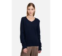 Strickpullover BETTY BARCLAY "Betty Barclay Kaschmir-Pullover mit V-Ausschnitt" Gr. 36, blau (dunkelblau) Damen Pullover (19150432-36) dunkelblau