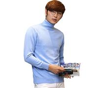 Kaschmir Rollkragenpullover Herren Herbst/Winter Rollkragen Langarm Reine Farbe Pullover Herren, himmelblau, Medium