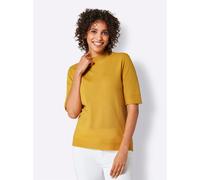 Kaschmirpullover CREATION L PREMIUM "Kaschmir-Pullover", Damen, Gr. 36/38, gelb (ocker), 100% Kaschmir, unifarben, Pullover (64459460-36) ocker