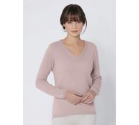 Kaschmirpullover CREATION L PREMIUM "Kaschmir-Pullover", Damen, Gr. 40/42, rosa (rosé, meliert), 100% Kaschmir, unifarben, Pullover (42938639-40) rosé, meliert