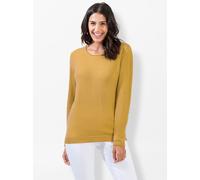 Kaschmirpullover "Kaschmir-Pullover", Damen, Gr. 40/42, gelb (ocker, meliert), 100% Kaschmir, meliert, unifarben, figurumspielend, Pullover (23665760-40) ocker, meliert