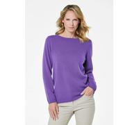 Kaschmirpullover mit U-Boot Ausschnitt lila 38