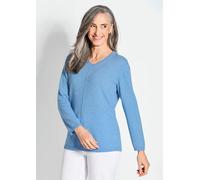 Kaschmirpullover mit V-Ausschnitt blau 20