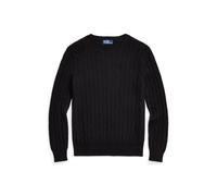 Kaschmirpullover mit Zopfmuster L Black