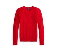 Kaschmirpullover mit Zopfmuster M Red