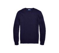Kaschmirpullover mit Zopfmuster S Blue