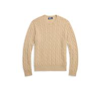 Kaschmirpullover mit Zopfmuster XL Brown