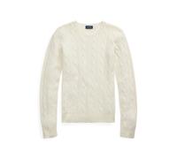 Kaschmirpullover mit Zopfmuster XL Cream