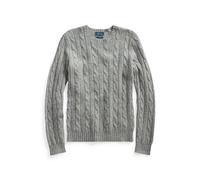 Kaschmirpullover mit Zopfmuster XL Grey