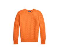 Kaschmirpullover mit Zopfmuster XS Orange