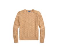 Kaschmirpullover mit Zopfmuster XXS Tan