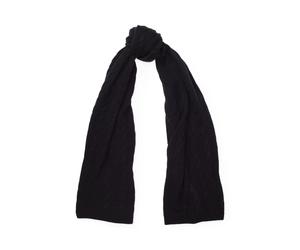 Kaschmirschal mit Zopfmuster EINHEITSGROESSE Black