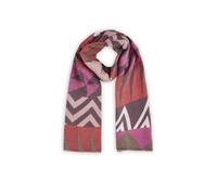 Kaschmirweicher Schal aus Poly-Viskose-Mischung mit graphischem Muster rot