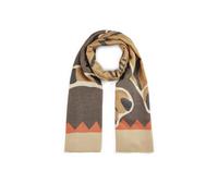 Kaschmirweicher Schal mit Tigerprint beige - Gr. - one size