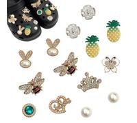 KASESSS 14 Stück Hawaii-Stil Schuhanstecker für Crocs Anstecker, Schuh für Crocs Charms, Kompatibel mit Jibbitz, Dekoration Pins für Clogs, Dreidimensional Anstecker Schuhzubehör für Kinder Erwachsene