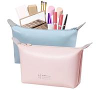 KASESSS 2 Stück Kosmetiktasche Set, Kulturbeutel Wasserdichtes PU Leader | Kosmetiktasche Klein Kulturtasche Damen mit Reißverschluss Make Up Tasche für Handtasche Frauen Mädchen Tragbare Organizer