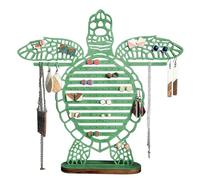KASESSS Schmuckaufbewahrung aus Holz, Schmuck Organizers, Schildkröten-Schmuckständer, Ketten Aufbewahrung mit 99 Löchern, Großes Ohrring Display Ständer für Ohrringe, Armbänder, Halsketten, Ringe