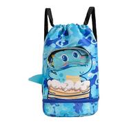 KASESSS Schwimmtasche Kinder, Wet und Dry Sportbeutel, Wasserdicht Turnbeutel Jungen und Mädchen, Große Kapazität Sportrucksack mit Schuhfach und Kordelzug Sporttasche Kinder für Pool Strand Schule
