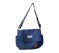 KASFDBMO Praktische Nylon-Umhängetasche, geräumiger Innenraum, verstellbarer Riemen, Crossbody für Arbeit und Outdoor-Aktivitäten, reisefreundliche Schulter, blau, One Size