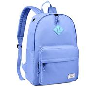 Kasgo Schulrucksack, Klassisches Leichtgewicht Rucksack Herren Damen Jungen Mädchen Teenager Hochschule Schultasche Casual Daypack für Reise Arbeit Aqua Blau