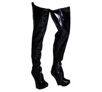 Kassiopeya Crotch Pony High Heel Overknees mit Wedge Absatz Gr 38-46 NEU (numeric_44)