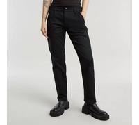 Chinohose G-STAR "Kate Boyfriend Hose", Damen, Gr. 33, Länge 32, dk schwarz, Obermaterial: 50% Baumwolle, 47% Baumwolle, 3% Elasthan, Hosen Chinohose (41414362-33) dk schwarz