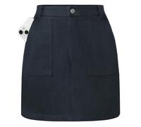 Kate Kasin Damen-Minirock aus Wildlederimitat Herbst/Winter hoch taillierter Bleistiftrock mit Taschen Marineblau XL