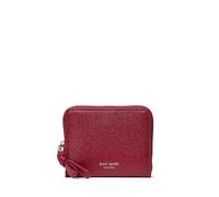 kate spade new york Damen-Geldbörse aus genarbtem Leder, klein, mit umlaufendem Reißverschluss, Red Jam, Einheitsgröße, Kleine Geldbörse aus genarbtem Leder mit umlaufendem Reißverschluss