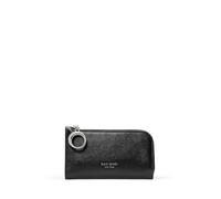 kate spade new york Halo Geldbörse aus feinem genarbtem Leder, klein, schmal, Schwarz